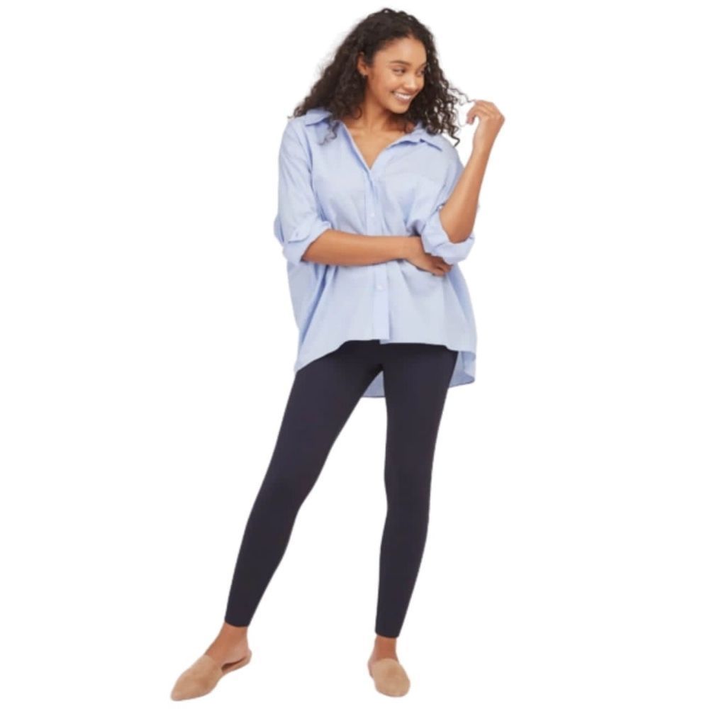 SPANX The Perfect Ankle Leggings Size XL in Navy Blue